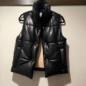 Nanushka Vegan Leather Black Vest - XS. NWOT, never been worn
